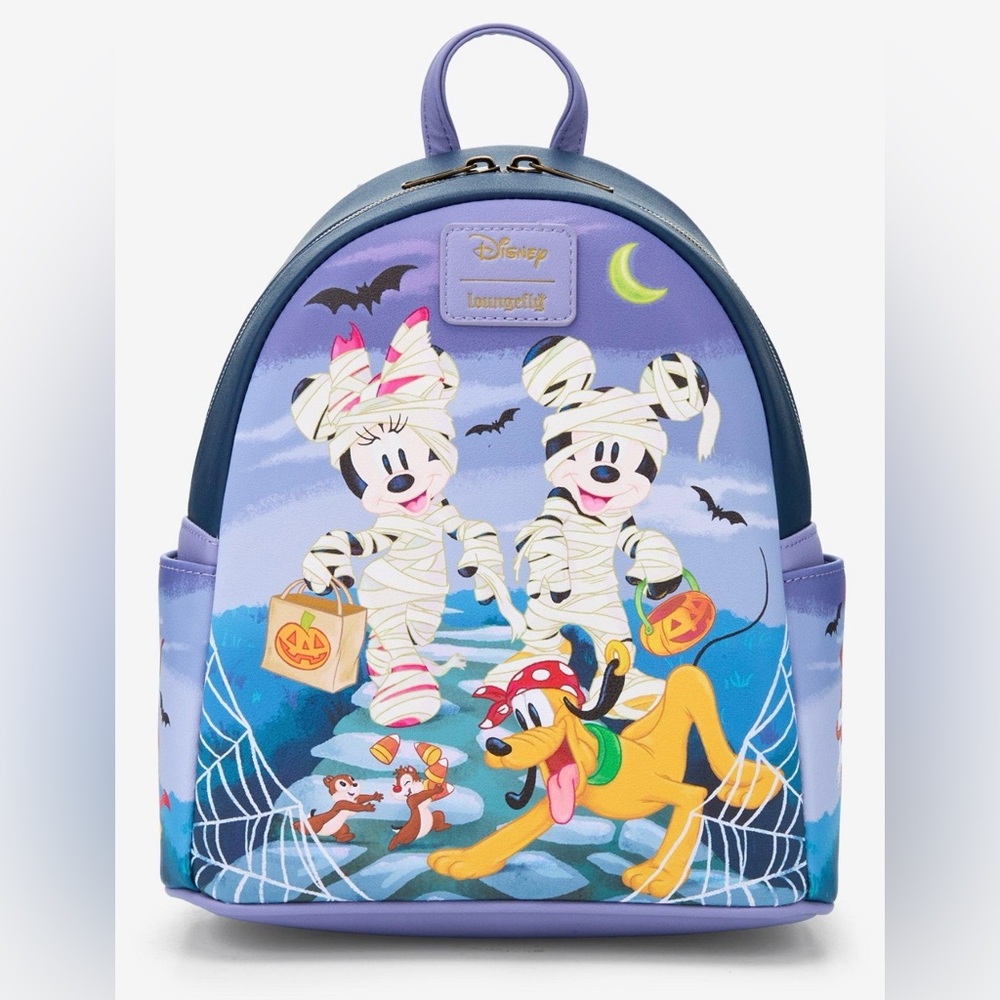 Loungefly Disney Mickey Mouse & Friends Halloween Mini Backpack New